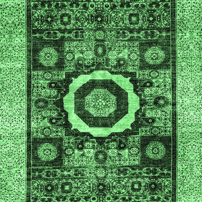 Machine Washable Abstract Emerald Green Modern Area Rugs, wshabs2348emgrn
