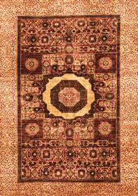 Abstract Orange Modern Rug, abs2348org