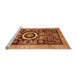 Sideview of Machine Washable Abstract Orange Modern Area Rugs, wshabs2348org