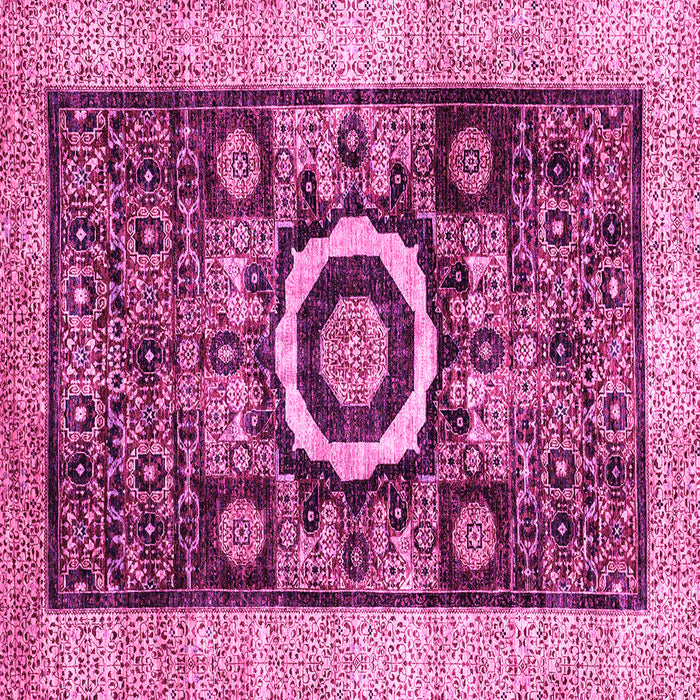 Square Abstract Pink Modern Rug, abs2348pnk