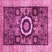 Square Abstract Pink Modern Rug, abs2348pnk