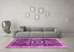 Machine Washable Abstract Purple Modern Area Rugs in a Living Room, wshabs2348pur