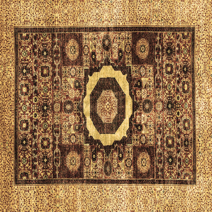Square Machine Washable Abstract Brown Modern Rug, wshabs2348brn