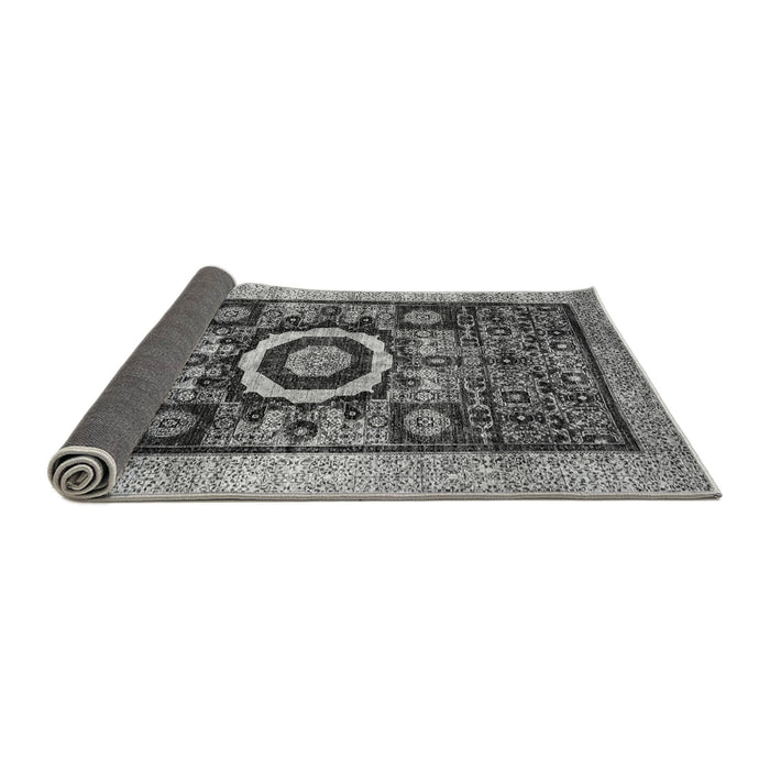 Sideview of Abstract Gray Modern Rug, abs2348gry