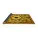 Sideview of Abstract Yellow Modern Rug, abs2349yw