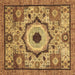 Square Abstract Brown Modern Rug, abs2349brn