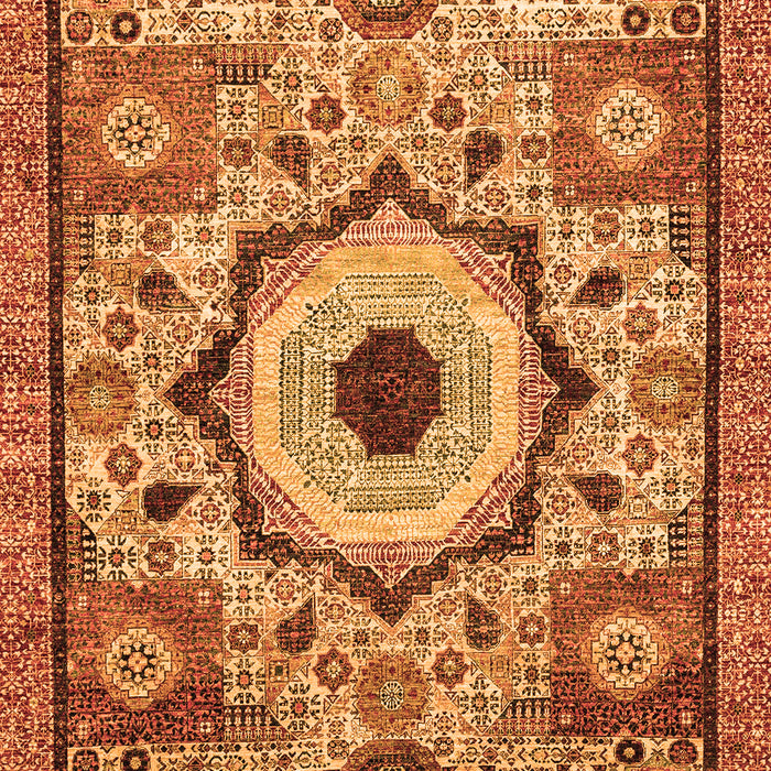 Abstract Orange Modern Rug, abs2349org