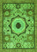 Machine Washable Abstract Green Modern Area Rugs, wshabs2349grn