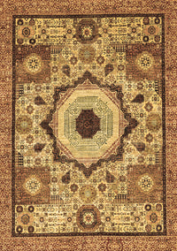 Abstract Brown Modern Rug, abs2349brn