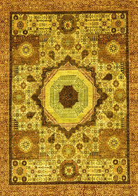 Abstract Yellow Modern Rug, abs2349yw