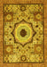 Abstract Yellow Modern Rug, abs2349yw