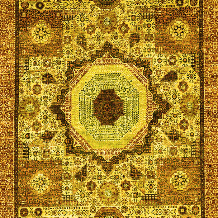 Abstract Yellow Modern Rug, abs2349yw