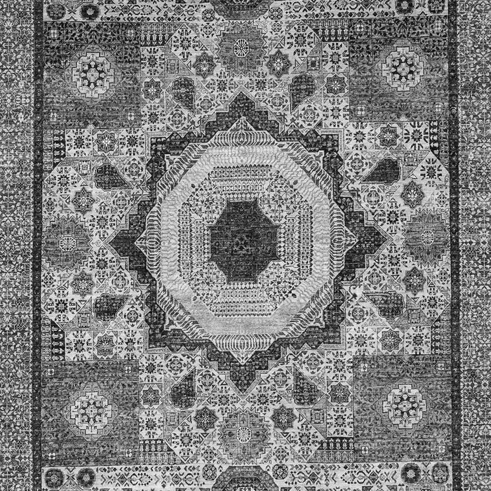 Machine Washable Abstract Gray Modern Rug, wshabs2349gry