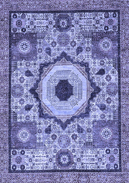 Abstract Blue Modern Rug, abs2349blu