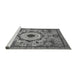 Sideview of Machine Washable Abstract Gray Modern Rug, wshabs2349gry