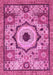 Machine Washable Abstract Pink Modern Rug, wshabs2349pnk