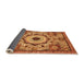 Sideview of Abstract Orange Modern Rug, abs2349org