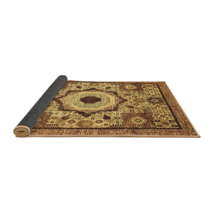 Sideview of Abstract Brown Modern Rug, abs2349brn