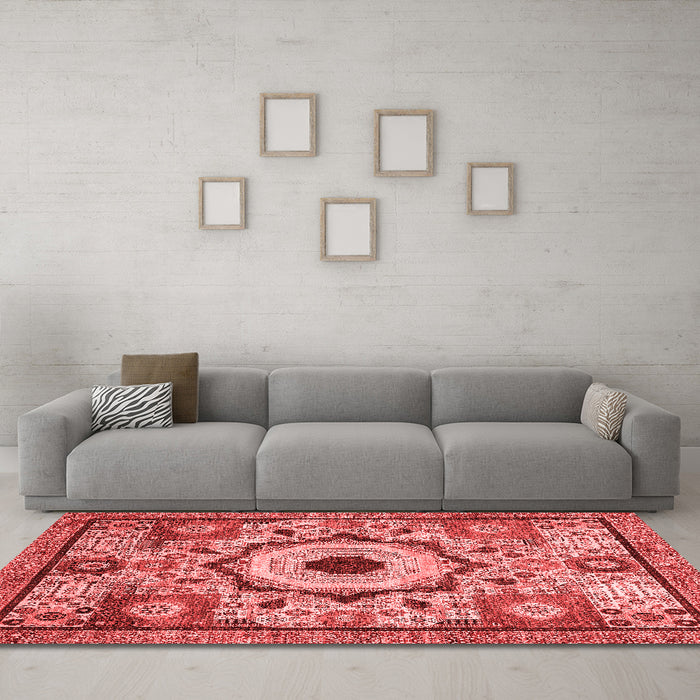 Modern Red Washable Rugs