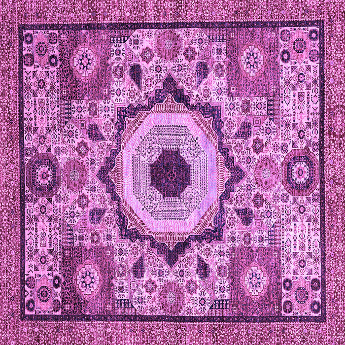 Square Abstract Purple Modern Rug, abs2349pur