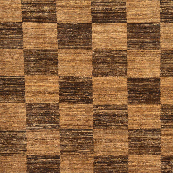 Machine Washable Abstract Saddle Brown Rug, wshabs234