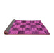 Sideview of Abstract Purple Modern Rug, abs234pur