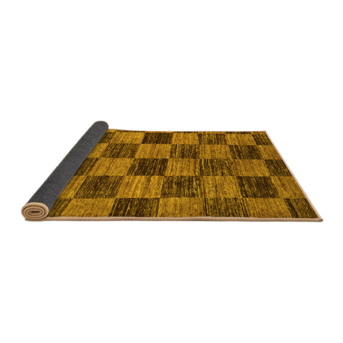 Sideview of Abstract Yellow Modern Rug, abs234yw