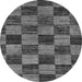 Round Abstract Gray Modern Rug, abs234gry