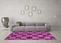 Machine Washable Abstract Purple Modern Rug, wshabs234pur