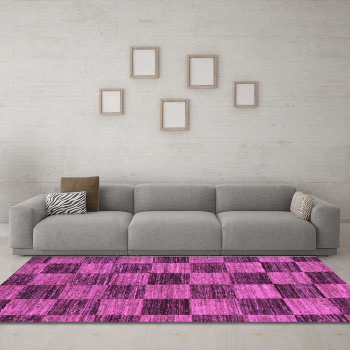 Machine Washable Abstract Purple Modern Area Rugs in a Living Room, wshabs234pur