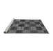 Sideview of Machine Washable Abstract Gray Modern Rug, wshabs234gry