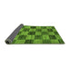 Sideview of Abstract Green Modern Rug, abs234grn