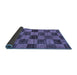 Sideview of Abstract Blue Modern Rug, abs234blu