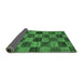 Sideview of Abstract Emerald Green Modern Rug, abs234emgrn