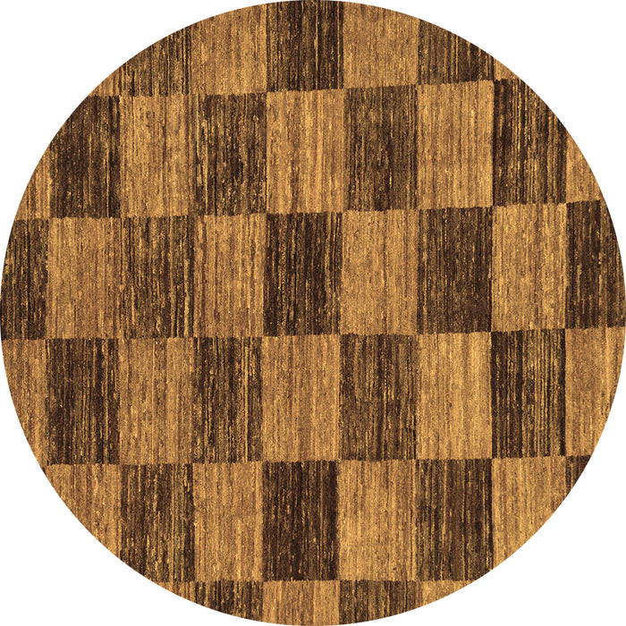 Round Machine Washable Abstract Brown Modern Rug, wshabs234brn