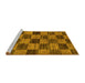 Sideview of Machine Washable Abstract Yellow Modern Rug, wshabs234yw