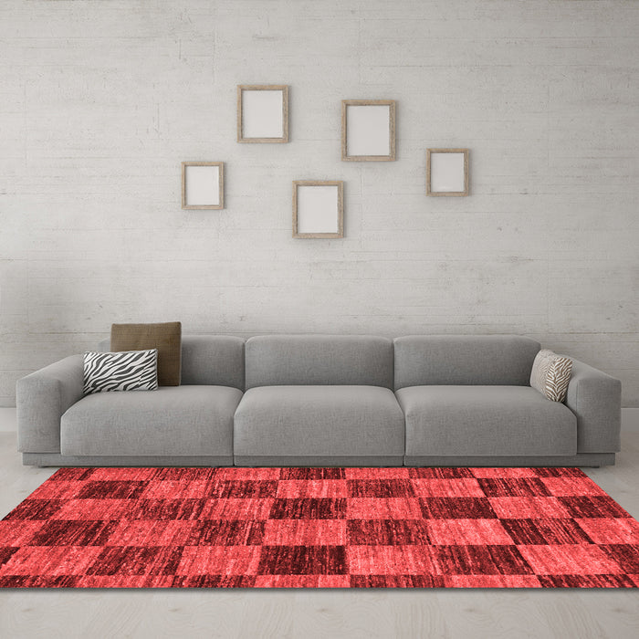 Modern Red Washable Rugs
