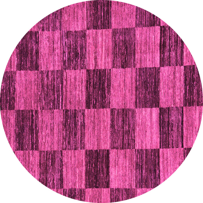 Round Abstract Pink Modern Rug, abs234pnk