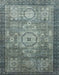 Abstract Dark Sea Green Modern Rug, abs2350