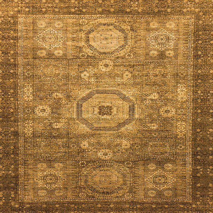 Square Machine Washable Abstract Orange Modern Area Rugs, wshabs2350org