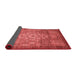 Abstract Red Modern Area Rugs