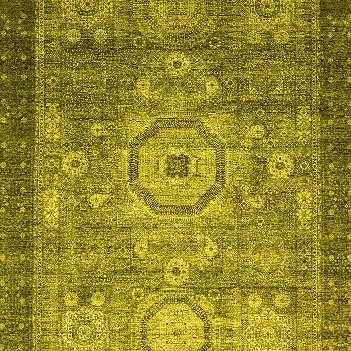 Machine Washable Abstract Yellow Modern Rug, wshabs2350yw