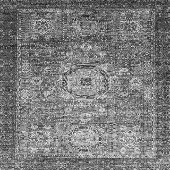 Square Machine Washable Abstract Gray Modern Rug, wshabs2350gry
