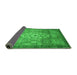 Sideview of Abstract Green Modern Rug, abs2350grn