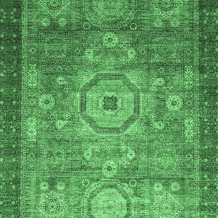 Machine Washable Abstract Emerald Green Modern Area Rugs, wshabs2350emgrn