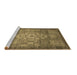 Sideview of Machine Washable Abstract Brown Modern Rug, wshabs2350brn