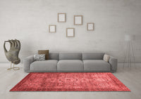 Machine Washable Abstract Red Modern Rug, wshabs2350red