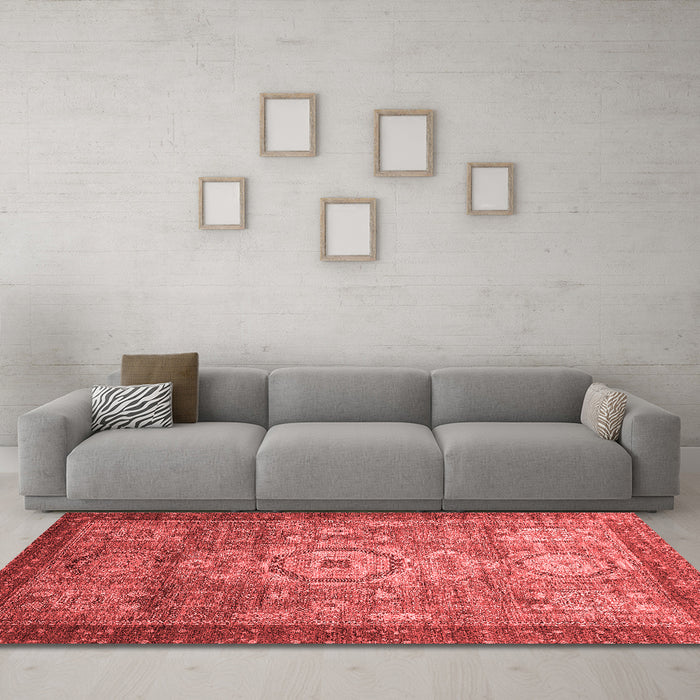 Modern Red Washable Rugs