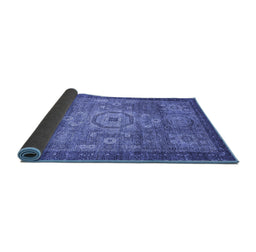 Sideview of Abstract Blue Modern Rug, abs2350blu
