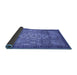 Sideview of Abstract Blue Modern Rug, abs2350blu